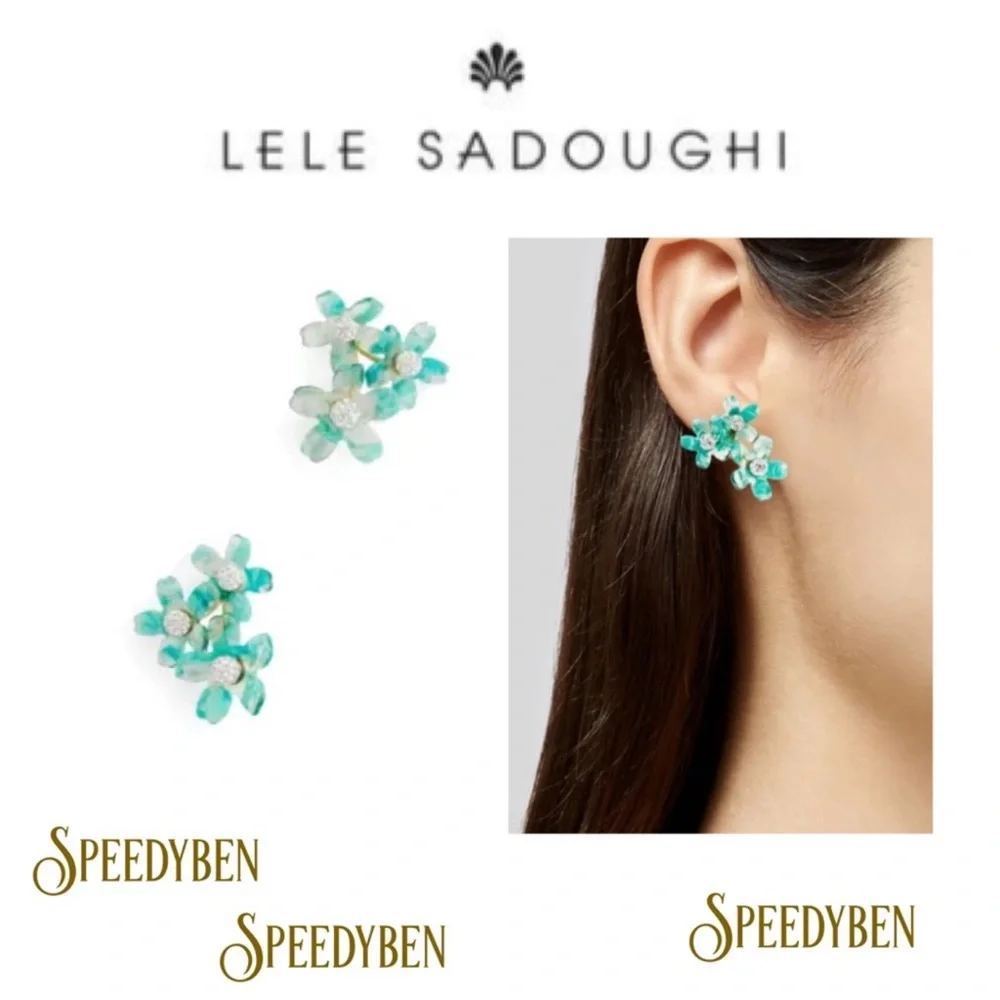 Lele Sadoughi Garden Bouquet Earrings Green